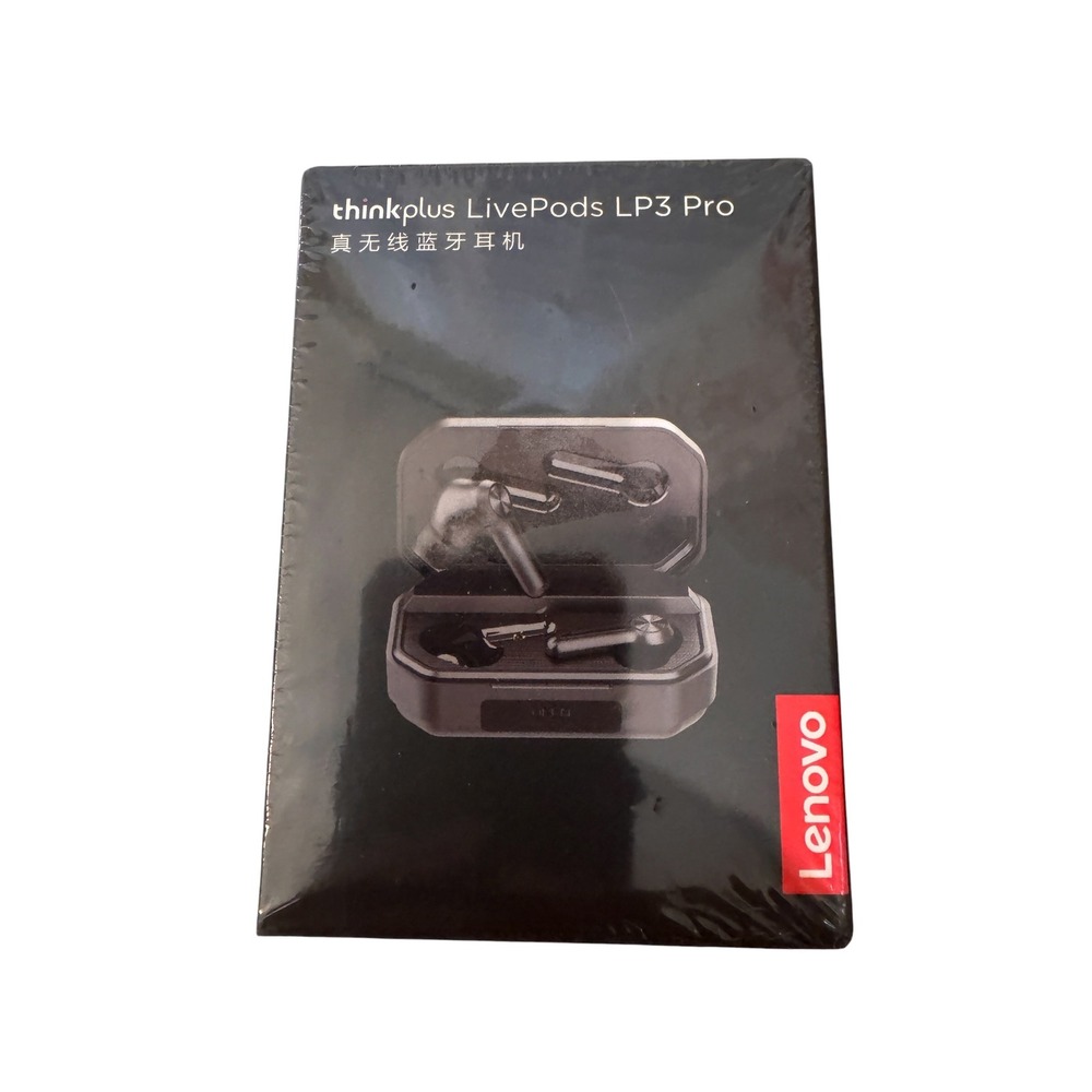 Lenovo thinkplus LivePods LP3 Pro Wireless Bluetooth Earbuds Black New Sealed